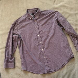 Travel Smart Plaid Button Down Long‎ Sleeve Men's XL